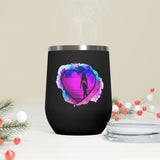 "LLD"  Black 12oz Insulated Wine Tumbler