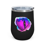 "LLD"  Black 12oz Insulated Wine Tumbler