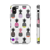 Colorful Pineapples on White Tough Case