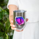 "LLD" 12oz White Insulated Wine Tumbler