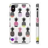 Colorful Pineapples on White Tough Case