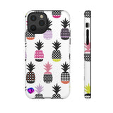 Colorful Pineapples on White Tough Case