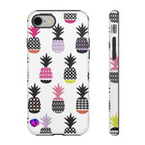 Colorful Pineapples on White Tough Case