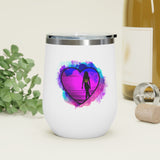 "LLD" 12oz White Insulated Wine Tumbler