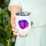 "LLD" 12oz White Insulated Wine Tumbler