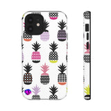 Colorful Pineapples on White Tough Case