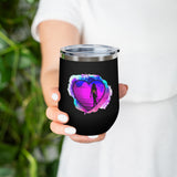 "LLD"  Black 12oz Insulated Wine Tumbler