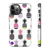 Colorful Pineapples on White Tough Case