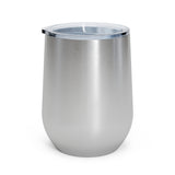 "LLD" 12oz White Insulated Wine Tumbler