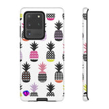 Colorful Pineapples on White Tough Case