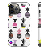 Colorful Pineapples on White Tough Case