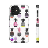 Colorful Pineapples on White Tough Case
