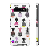 Colorful Pineapples on White Tough Case